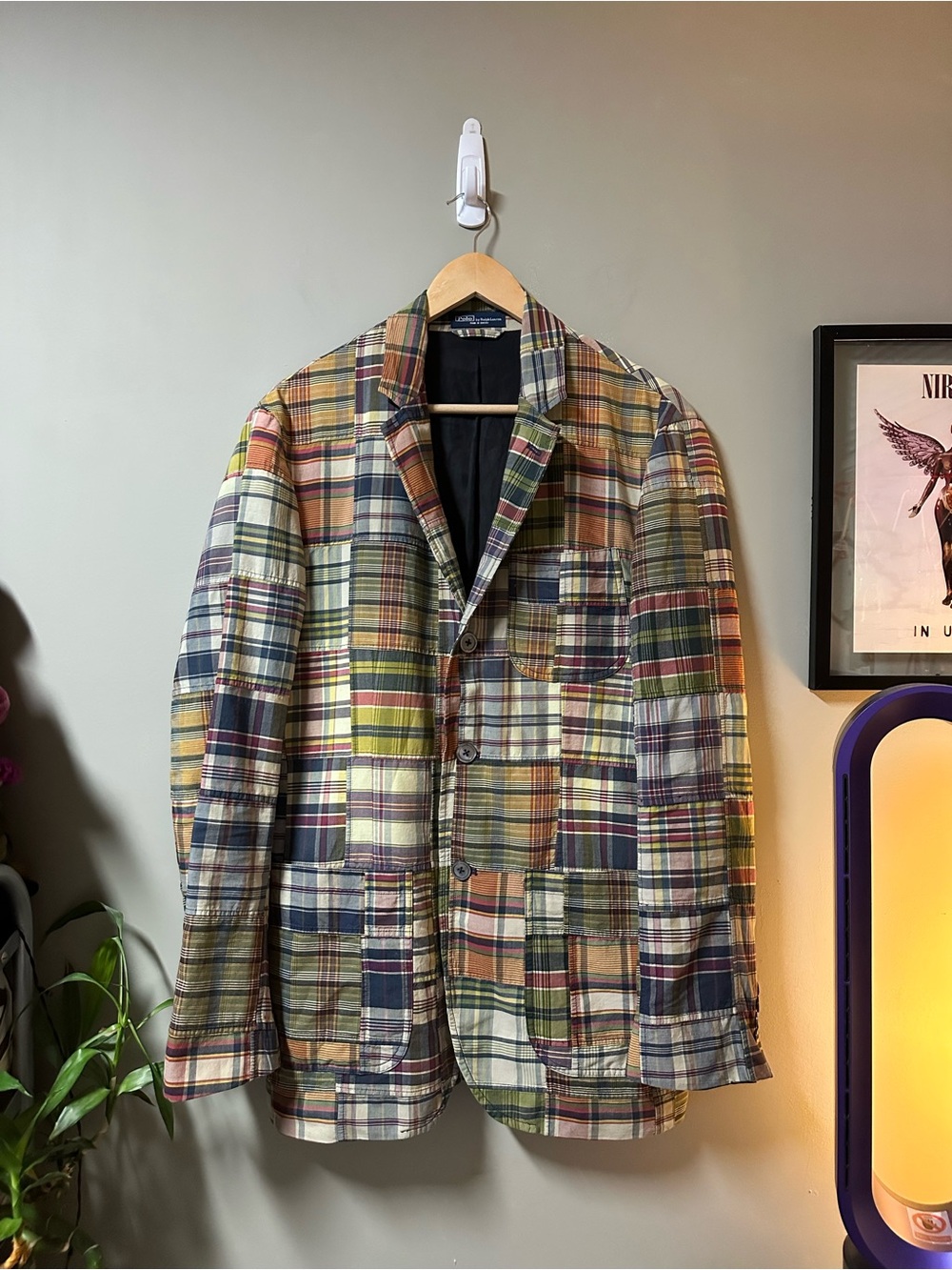 Vintage Polo by Ralph Lauren Patchwork Madras Blazer